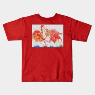 Funky Flamingos Kids T-Shirt